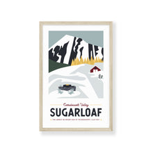 Load image into Gallery viewer, Sugarloaf Print 11"x17" | Vintage Travel Print | Sugarloaf Mountain Print | Maine Print | Sugarloaf Maine | Sugarloaf Mountain