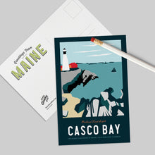 Load image into Gallery viewer, Maine Postcard 5"x7" | Casco Bay Postcard | Portland Head Light Postcard | Vintage Postcard