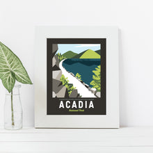 Load image into Gallery viewer, Acadia Maine Print 8.5"x11" | Vintage Travel Print | Acadia Print | Maine Print | Acadia National Park | Acadia National Park Print