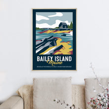 Load image into Gallery viewer, Bailey Island Maine Poster | Vintage Travel Poster | Ocean Poster | Landscape Poster | Maine Poster | Bailey Island | Bailey Island Print