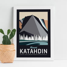 Load image into Gallery viewer, Katahdin Maine Poster 16"x24" | Vintage Travel Poster | Mountain Poster | Maine Poster | Mount Katahdin Print | Offset Print