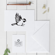 Load image into Gallery viewer, Bird Card | Chickadee Card | Chickadee Bird Illustration | Maine Card
