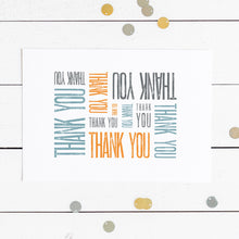 Load image into Gallery viewer, Thank You Card | Thank You Greeting Cards | Thank You Stationary | Thank You Type