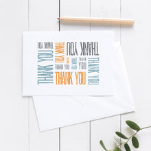 Load image into Gallery viewer, Thank You Card | Thank You Greeting Cards | Thank You Stationary | Thank You Type