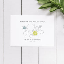 Load image into Gallery viewer, Sympathy Card | Grief & Mourning Card | Kahil Gibran Quote Card | Bubbles with Flower Card