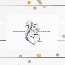 Load image into Gallery viewer, Squirrel Holiday Card | Squirrel Card | Squirrel Christmas Card | Squirrel Christmas | Funny Christmas Card Pack