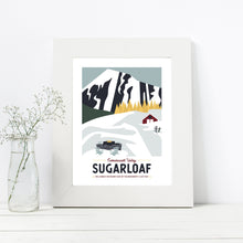 Load image into Gallery viewer, Sugarloaf Print 8.5"x11" | Vintage Travel Print | Sugarloaf Mountain Print | Maine Print | Sugarloaf Maine | Sugarloaf Mountain