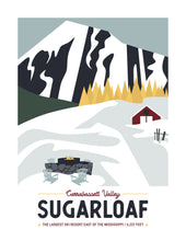 Load image into Gallery viewer, Sugarloaf Print 8.5"x11" | Vintage Travel Print | Sugarloaf Mountain Print | Maine Print | Sugarloaf Maine | Sugarloaf Mountain