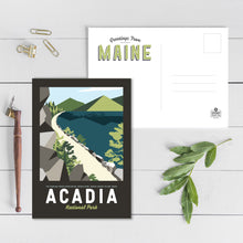 Load image into Gallery viewer, Maine Postcard Set 5"x7" | Maine Art Set | Acadia National Park | Moosehead Lake | Casco Bay | Katahdin | Maine Travel Art