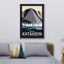 Load image into Gallery viewer, Katahdin Maine Poster 16&quot;x24&quot; | Vintage Travel Poster | Mountain Poster | Maine Poster | Mount Katahdin Print | Offset Print
