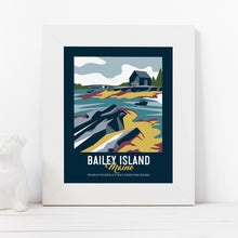 Load image into Gallery viewer, Bailey Island Maine Print | Vintage Travel Print | Ocean Print | Landscape Print |  Maine Print | Bailey Island | Bailey Island Print
