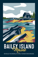 Load image into Gallery viewer, Bailey Island Maine Poster | Vintage Travel Poster | Ocean Poster | Landscape Poster |  Maine Poster | Bailey Island | Bailey Island Print
