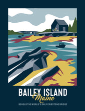 Load image into Gallery viewer, Bailey Island Maine Print | Vintage Travel Print | Ocean Print | Landscape Print |  Maine Print | Bailey Island | Bailey Island Print
