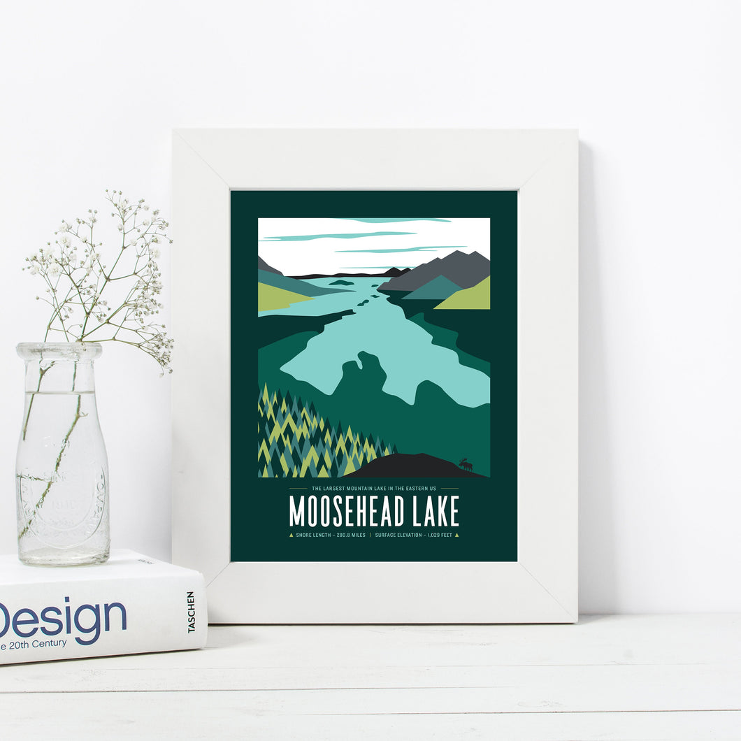 Moosehead Maine Print 8.5