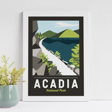 Load image into Gallery viewer, Acadia Maine Poster 16&quot;x24&quot; | Vintage Travel Poster | Acadia Poster | Maine Poster | Acadia National Park | Offset Print
